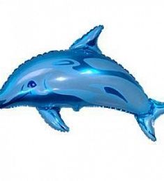 Фольгированный шар - Голубой дельфин - 38"