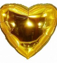Шар - Золотое фольгированное сердце 48 см