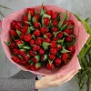 Букеты красных тюльпанов