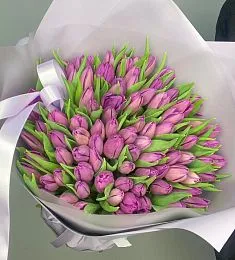 "Violet" 101 голландский тюльпан в букете